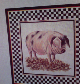 Canvas PIG IN BORDER  AP28