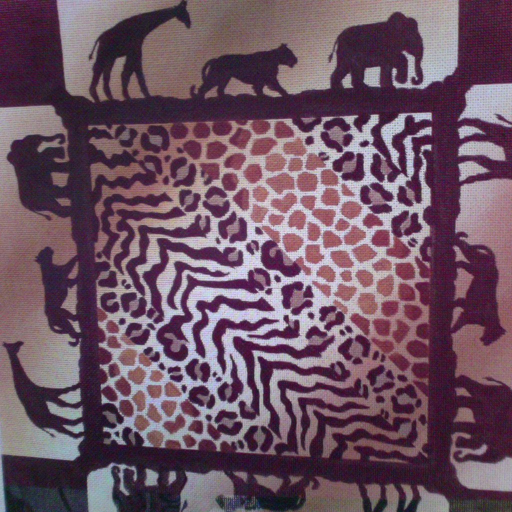 Canvas SAFARI ANIMAL PRINTS  P032 - SALE REG 22.00