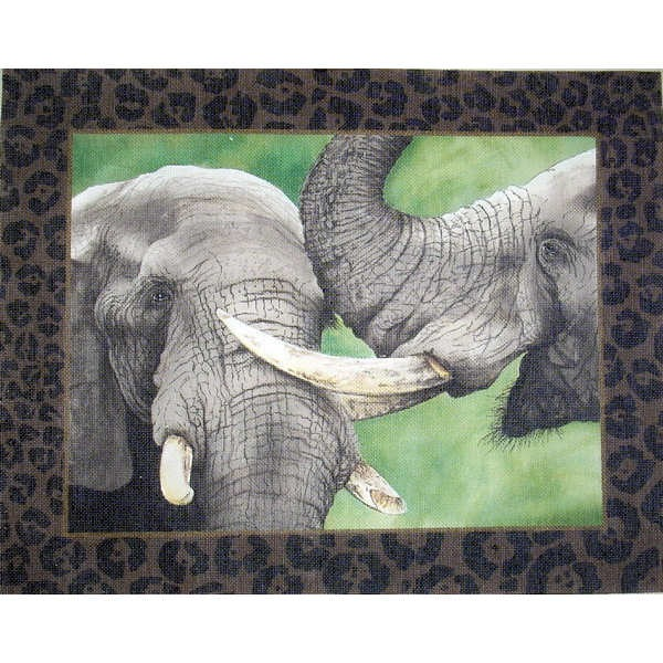 Canvas TWO ELEPHANTS  VHA36