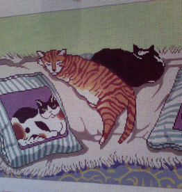 Canvas TWO SLEEPING CATS  WH1192