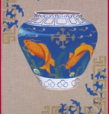 Canvas KUTANI GOLDFISH ON URN  7015