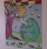 Canvas BEAR WITH HONEY TREE MM27