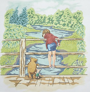 Canvas WINNIE THE POOH BRIDGE SCENE  BR86