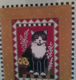Canvas CAT WITH FLOWERS 3380