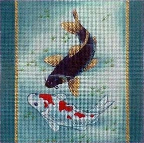 Canvas KOI ON BLUE  B71B