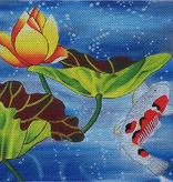 Canvas KOI IN POND A123  SALE  REG $70