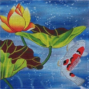 Canvas KOI IN POND A123