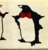 Canvas BOWTIE PENGUINS CUMMERBUND W50B