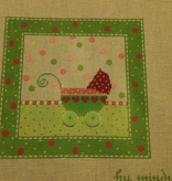 Canvas BABY BUGGY IN GREEN  3R