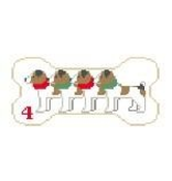 Canvas DOG BONE XMAS JACK RUSSELLS PS204