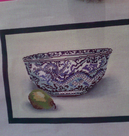 Canvas BOWL WITH PEAR  DSE145