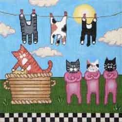 Canvas KITTY CLOTHESLINE  MK61  retired