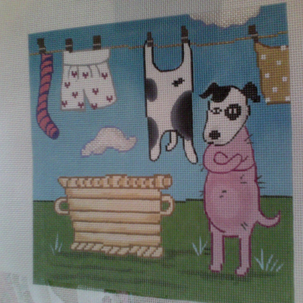 Canvas DOG DRYING  MK60  retired  SALE  REG $70