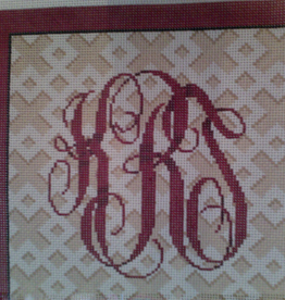 Canvas CUSTOM MONOGRAM ON FRETWORK AA765A