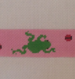 Canvas FROGS ON PINK BELT  B98