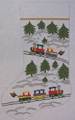 Canvas CHOO CHOO STOCKING  213 RIGHT KICK