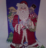 Canvas SANTA WITH TOYS AND HOLDING CHARMS  7266