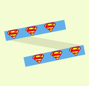 Canvas SUPERMAN DOG COLLAR  P643N