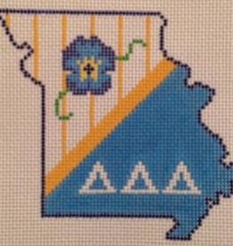 Canvas SORRORITY/FRATERNITY EMBLEM WITH STATE  XXG3