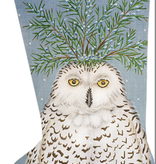 Canvas SNOWY OWL STOCKING  VS190