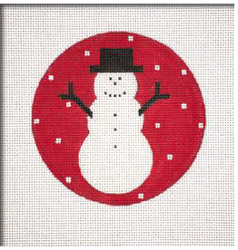Canvas SIMPLE SNOWMAN RED SN18