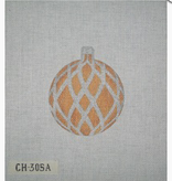 Canvas CHRISTMAS BALL GOLD WITH SILVER  CH305A