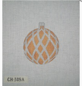 Canvas CHRISTMAS BALL GOLD WITH SILVER  CH305A