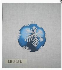 Canvas CHRISTMAS BALL BLUE SNOWFLAKE  CH303E