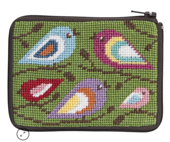 Canvas BIRDS OF COLOR COIN PURSE  SZ199