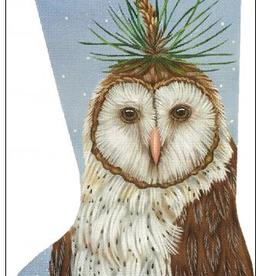 Canvas PINE OWL STOCKING  VS223