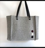 Accessories SMALL 2 PANEL JULIAHILBRANDT INDUSTRIAL FELT TOTE WITH SPRINKLE DOTS