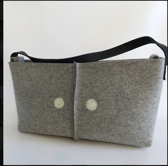 Accessories VOGUE PURSE JULIAHILBRANDT INDUSTRIAL FELT TOTE WITH EYE DOTS