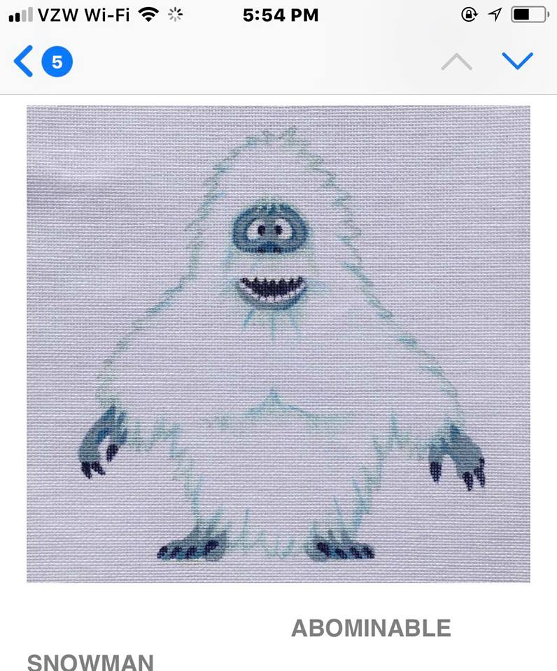 Canvas ABOMINABLE SNOWMAN STANDING 8”  HO1625