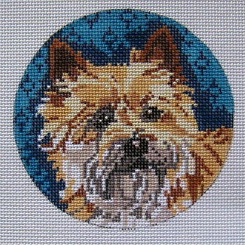 Canvas CAIRN TERRIER ROUND  BR430