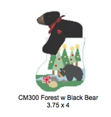 Canvas BEAR AND TREES WITH BLACK BEAR  CM300