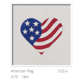 Canvas AMERICAN FLAG HEART  HT11