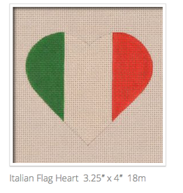 Canvas ITALIAN FLAG HEART  HT18