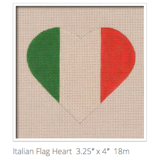 Canvas ITALIAN FLAG HEART  HT18