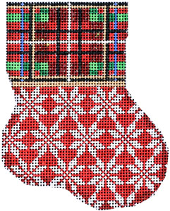 Canvas PLAID CUFF/SNOWFLAKE MINI SOCK  CT1914