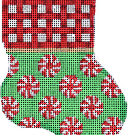 Canvas RED WOVEN CUFF/PEPPERMINT MINI SOCK  CT1916