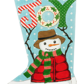 Canvas SNOWMAN JOY STOCKING  2898