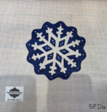 Canvas SCALLOPED BLUE SNOWFLAKE  SF06