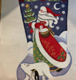 Canvas POLAR SANTA STOCKING 1393A