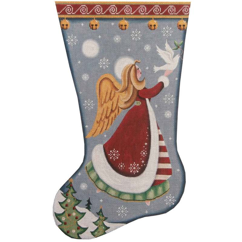 Canvas FOLK ANGEL OF PEACE STOCKING 1388B