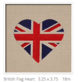 Canvas BRITISH FLAG HEART  HT14