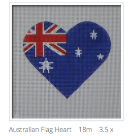 Canvas AUSTRALIAN FLAG HEART  HT21