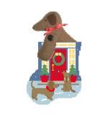 Canvas FRONT DOOR DACHSHUNDS STUFFER  CM576B