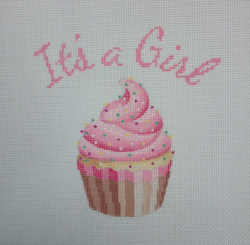 Canvas IT’S A  GIRL CUPCAKE STAND-UP  KB1199