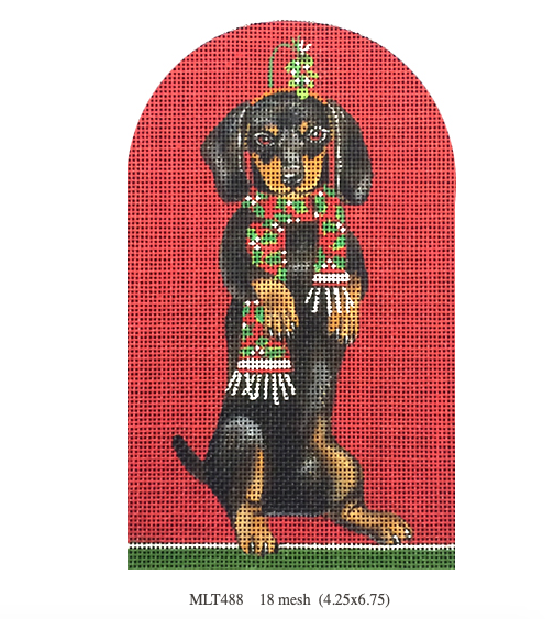 Canvas CHRISTMAS DOXIE  MLT488