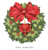 Canvas HOLLY WREATH  2110A